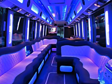 Custom interior on party bus